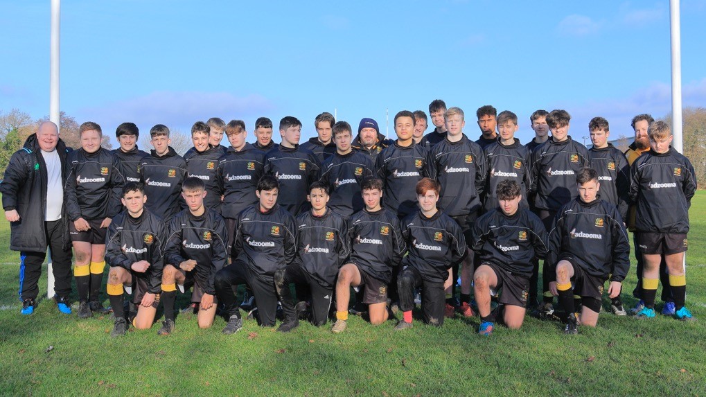 A photo of the Under 15s Derby Rugby Football Club in their Adzooma Kit 