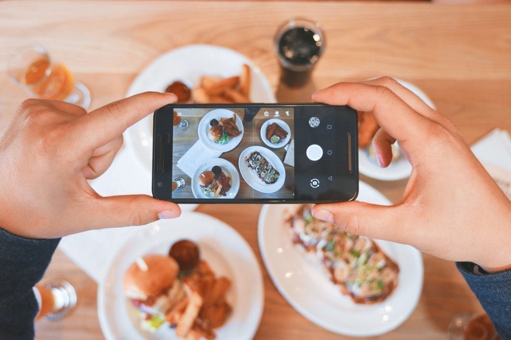 Taking a picture of your food