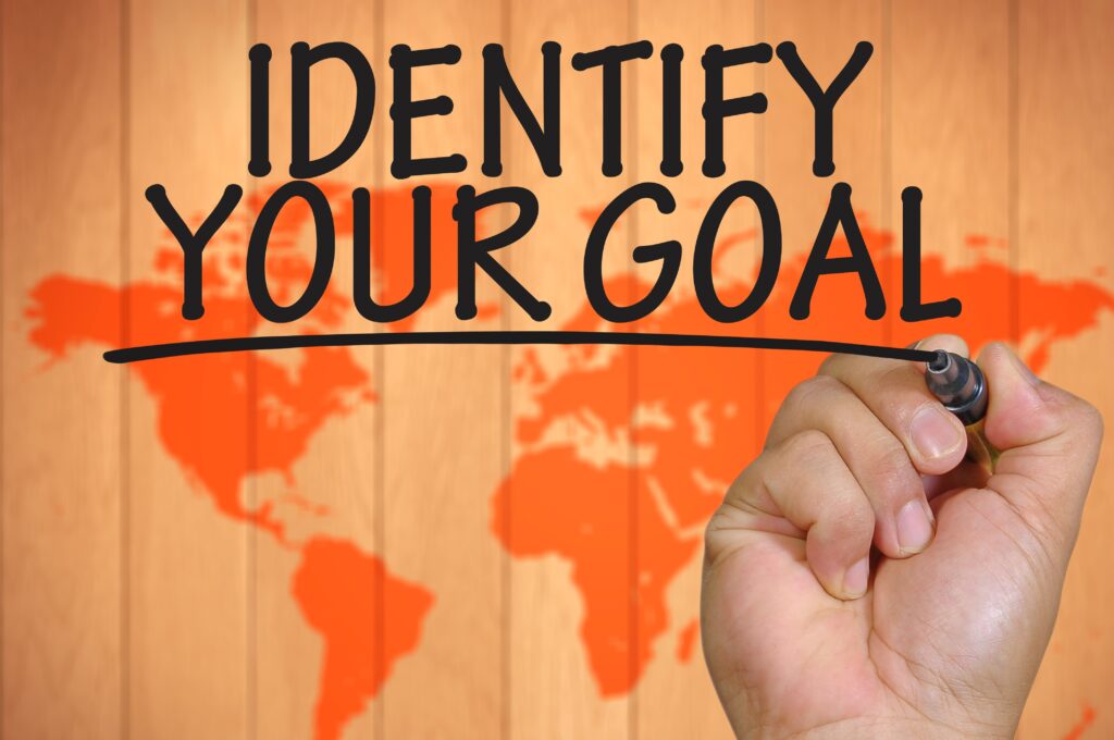 Image that says Identify your goal 